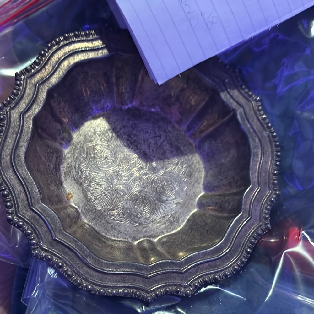 Elegant Silver Decorative Bowl